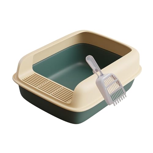 Baoblaze Oben offene Katzentoilette, Haustiertoilette, Katzensandkasten, halbgeschlossen, erhöhte Kätzchentoilette mit Löffel für Haustierspielzeug, groß Baoblaze Oben offene Katzentoilette, Haustiertoilette, Katzensandkasten, halbgeschlossen, erhöhte Kätzchentoilette mit Löffel für Haustierspielzeug, groß von Baoblaze