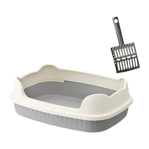 Baoblaze Offene Katzentoilette, Kätzchentoilette, stabil und tragbar für Hauskatzen, Katzensandkasten, Katzensandbecken, Katzentoilette, Katzenklo, grau Baoblaze Offene Katzentoilette, Kätzchentoilette, stabil und tragbar für Hauskatzen, Katzensandkasten, Katzensandbecken, Katzentoilette, Katzenklo, grau von Baoblaze
