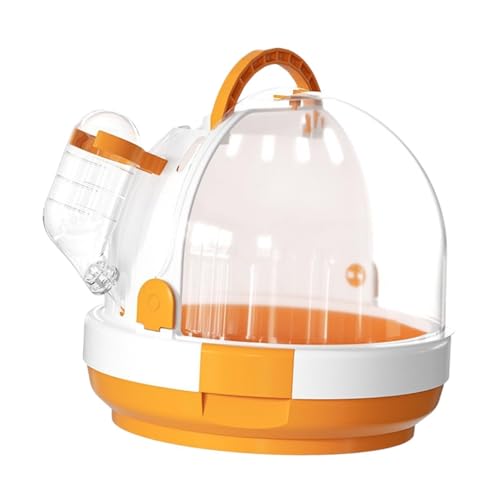 Baoblaze Papageien Reisekäfig, Vogelkäfig, atmungsaktiv, mit Wasserflasche kleines Tier Hamsterträger Käfig für Finken Lovebirds, Orange von Baoblaze