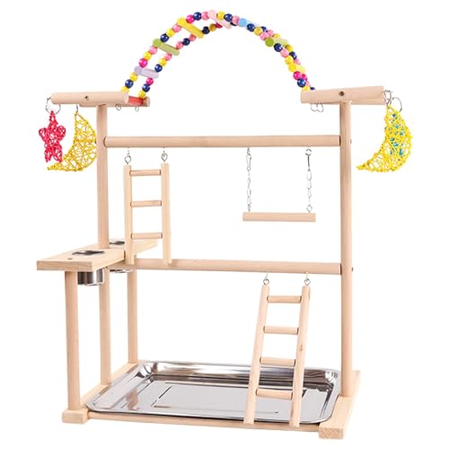 Baoblaze Papageien-Spielständer, Papageien-Spielplatz, Übungsspielzeug, Vogel-Fitnessstudio, Holz-Sitzstange für kleine Sittiche, Wellensittiche, kleine Vögel, Baoblaze Papageien-Spielständer, Papageien-Spielplatz, Übungsspielzeug, Vogel-Fitnessstudio, Holz-Sitzstange für kleine Sittiche, Wellensittiche, kleine Vögel, von Baoblaze