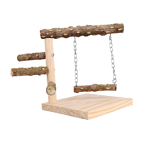 Baoblaze Papageien-Spielständer, Papageien-Spielständer, Sitzstange, Vogelspielzeug, Papageien-Holzständer, Schaukel, Vogelspielplatz, Nymphensittiche, Pfefferholz von Baoblaze