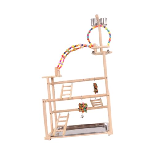 Baoblaze Papageienspielplatz, Sittich-Spielständer, Aktivitätszentrum, Kletterleitern, Sitzstangenständer, Vogelspielständer für Unzertrennliche von Baoblaze