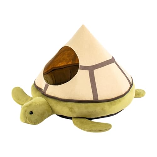 Baoblaze Pet Cat Bett Katzenhaus Bequeme Kätzchenhöhle für Innenkatzen waschbar abnehmbares Accessoires Kleines Hundehaus Haustier Schlafbett, Meeresschildkröte von Baoblaze