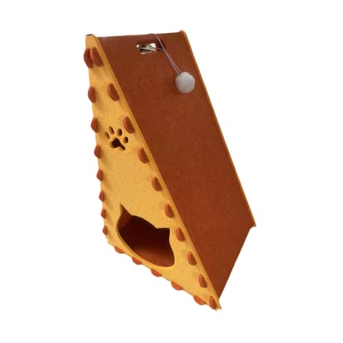Baoblaze Pet Cat House Katzenbett Eigentumswohnung Kratzen für kleine und mittelgroße Katzen, die bequemes Kätzchen Schlafbett Kratzwiderstand abgeschlossen, Orange Gelb Baoblaze Pet Cat House Katzenbett Eigentumswohnung Kratzen für kleine und mittelgroße Katzen, die bequemes Kätzchen Schlafbett Kratzwiderstand abgeschlossen, Orange Gelb von Baoblaze