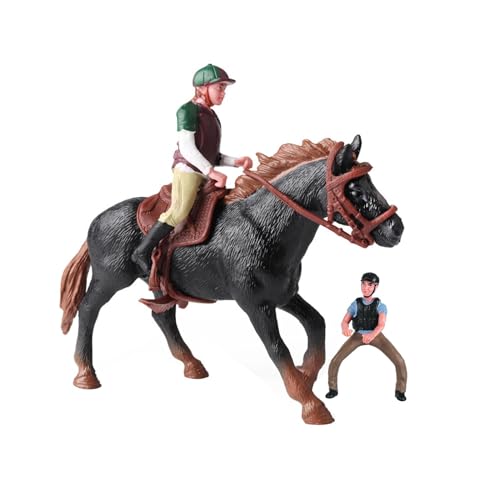 Baoblaze Pferdefigur, Wildtier-Statue mit Miniatur-Pferdemodell als Schreibtisch-Dekor, pädagogisches Spielzeug, für Partygeschenke für Jungen und Mädchen, Schwarz Baoblaze Pferdefigur, Wildtier-Statue mit Miniatur-Pferdemodell als Schreibtisch-Dekor, pädagogisches Spielzeug, für Partygeschenke für Jungen und Mädchen, Schwarz von Baoblaze