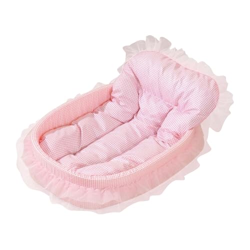 Baoblaze Prinzessinnen-Katzenbett, Hundebett, schöne -Unterseite, Haustierbedarf, waschbares Haustierbett, Spitzen-Katzensofa für Welpen und, ROSA Baoblaze Prinzessinnen-Katzenbett, Hundebett, schöne -Unterseite, Haustierbedarf, waschbares Haustierbett, Spitzen-Katzensofa für Welpen und, ROSA von Baoblaze