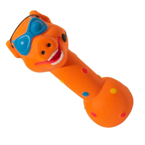 Baoblaze Quietschendes Latex-Hundespielzeug, interaktives Haustier-Spiel, interessantes süßes Reinigungsspielzeug, Begleitspielzeug, Welpen-Kauspielzeug für, Orange von Baoblaze