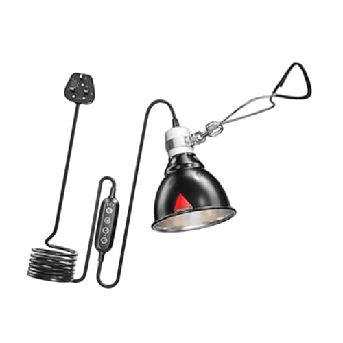 Baoblaze Reptilienleuchte Schattenlampenschatten robuster Verstellbarer Helligkeit Lampe Abdeckung E27 -Lampenbirnenhalter für bärtige Drachen Chamäleons von Baoblaze