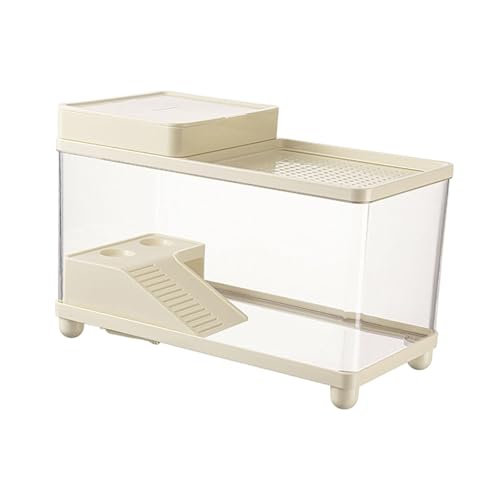 Baoblaze Schildkröten-Tank, Schildkröten-Lebensraum-Box, multifunktionale Kletterrampe, transparente Bodenentwässerung im Terrarium für Frosch, Beige Baoblaze Schildkröten-Tank, Schildkröten-Lebensraum-Box, multifunktionale Kletterrampe, transparente Bodenentwässerung im Terrarium für Frosch, Beige von Baoblaze