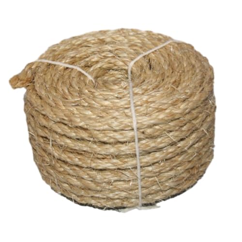 Baoblaze Sisal-Schnur-Seil, Katzenkratzbaum, Wickelmöbel, Kunsthandwerk, Katzenkratzpad, Krallenkontrollspielzeug, DIY, Jute-Schnur-Seil, 6 mm x 20 m, Leinen von Baoblaze