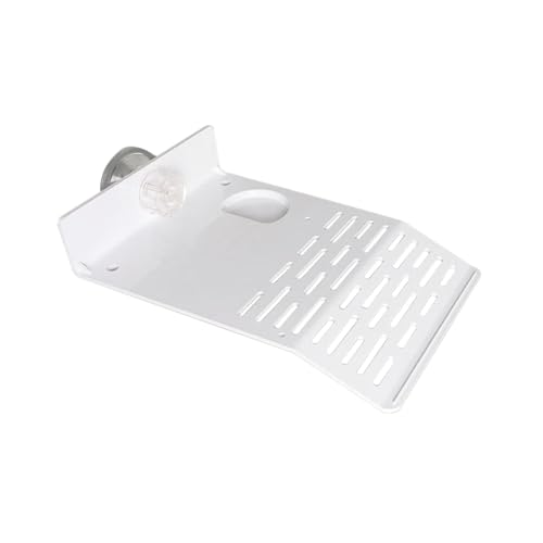 Baoblaze Sonnenplattform für Schildkröten, Sonnendock für Reptilien, weiß, mit Saugnapf, Sonnenplattform für Wasserschildkrötentanks für Haustiere, Bartagamen, M von Baoblaze