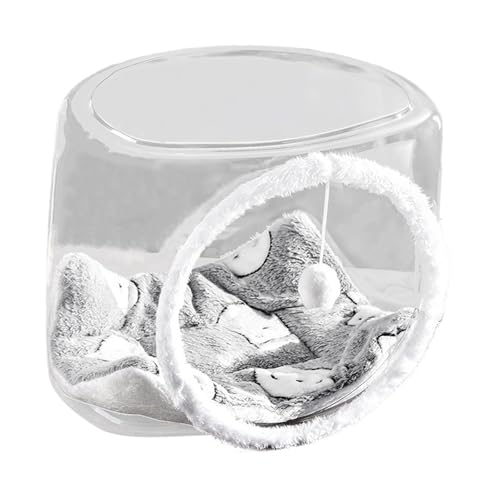 Baoblaze Space Capsule Katzenbett, Plüschkatze, spielt Ball, stabil, universelles transparentes Katzenbett, Kätzchennest für Katzen, Quadratische Baoblaze Space Capsule Katzenbett, Plüschkatze, spielt Ball, stabil, universelles transparentes Katzenbett, Kätzchennest für Katzen, Quadratische von Baoblaze