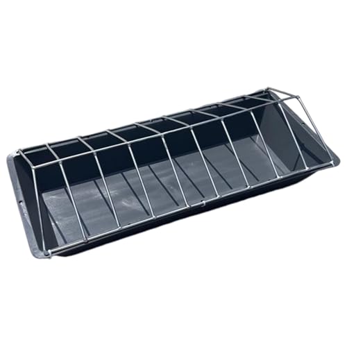 Baoblaze Taubenfutterspender, Hühnerfutterspender, 18 Schlitze, weniger Abfall, Dicker Wasserspender, Futternapf für Balkon, Hof, Tauben, Entenküken, Geflügel, Gerade von Baoblaze