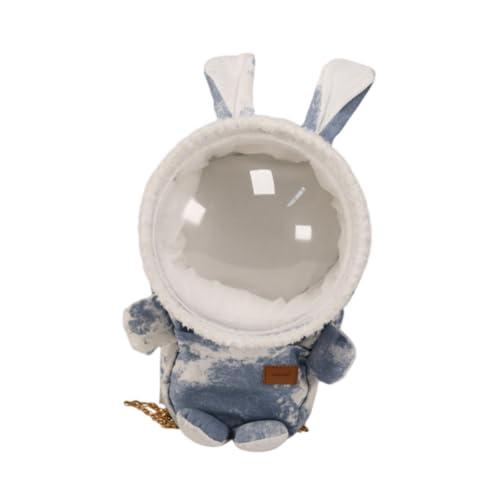 Baoblaze Tragbares Reisen Kleiner Haustier -Rucksack, Meerschweinchenträger mit klarem Blasenfenster Hamster -Trägerbeutel für Papageien Chinchilla -Mäuse, Blau von Baoblaze