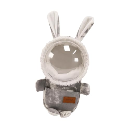 Baoblaze Tragbares Reisen Kleiner Haustier -Rucksack, Meerschweinchenträger mit klarem Blasenfenster Hamster -Trägerbeutel für Papageien Chinchilla -Mäuse, Grau von Baoblaze