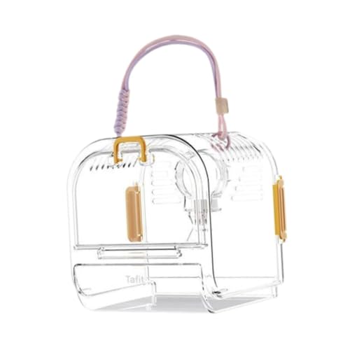 Baoblaze Transportkäfig für Kleintiere, Tragetasche für, atmungsaktive tragbare Transportkiste, Hamster-Transportkäfig für, Frettchen, Mäuse, Gelb von Baoblaze