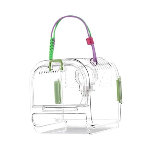 Baoblaze Transportkäfig für Kleintiere, Tragetasche für, atmungsaktive tragbare Transportkiste, Hamster-Transportkäfig für, Frettchen, Mäuse, GrÜn von Baoblaze