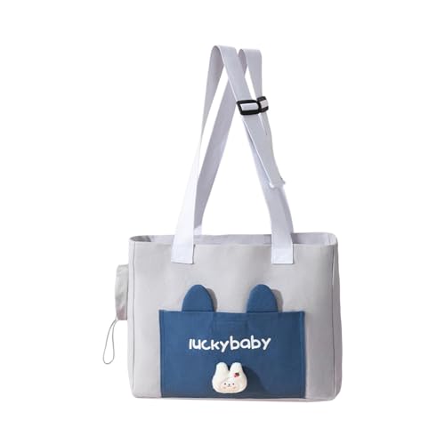 Baoblaze Umhängetasche Reisetasche Atmungsaktive Bequeme Haustiertragetasche für Hunde und Katzen Handtasche für Kätzchen Kleintiere Transport Spazieren, grau von Baoblaze