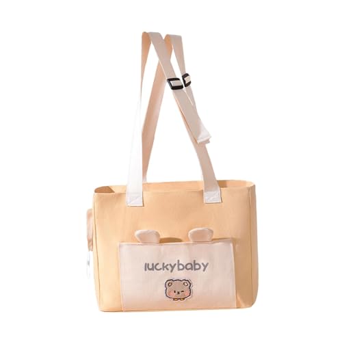 Baoblaze Umhängetasche Reisetasche Atmungsaktive Bequeme Haustiertragetasche für Hunde und Katzen Handtasche für Kätzchen Kleintiere Transport Spazieren, hellgelb von Baoblaze
