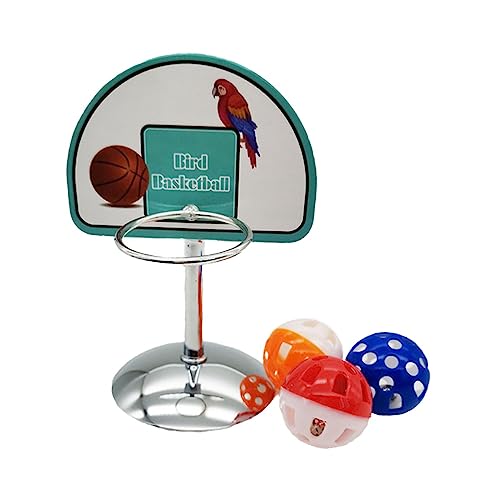 Baoblaze Vogel-Trainingsspielzeug, Lernspielzeug, Trick-Requisite, Intelligenzspielzeug, Papageienspielzeug, Basketball-Minibälle mit Glocken für Quäkeraras, Brett 10,5cmx18,5cm von Baoblaze