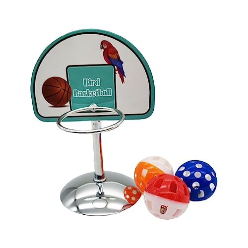 Baoblaze Vogel-Trainingsspielzeug, Lernspielzeug, Trick-Requisite, Intelligenzspielzeug, Papageienspielzeug, Basketball-Minibälle mit Glocken für Quäkeraras, Brett 10,5cmx18,5cm von Baoblaze