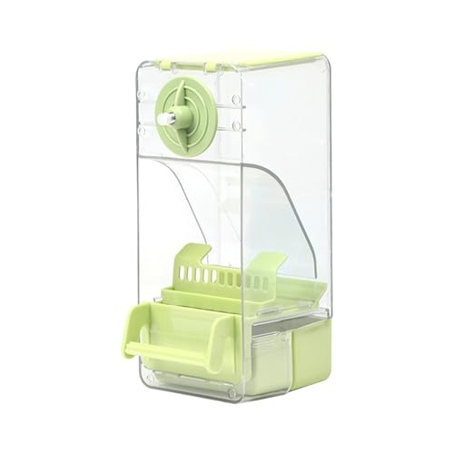 Baoblaze Vogelfutterspender zum Aufhängen, Futterspender für Haustierkäfige, transparent, leicht zu reinigen, auslaufsicher, tragbares Käfigzubehör, GrÜn von Baoblaze