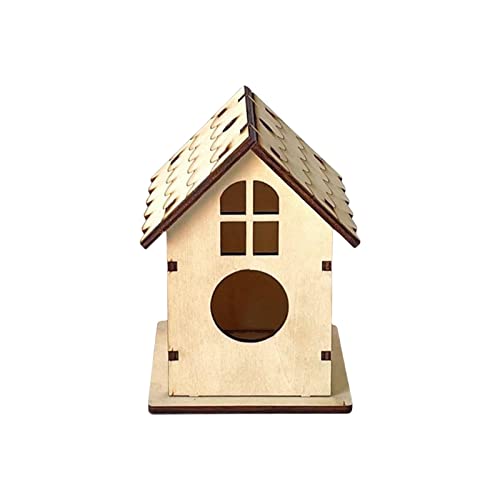 Baoblaze Vogelhaus-Holznest zum Selbermachen, Vogelkäfig-Hängestest, drinnen oder draußen, pädagogisches Spielzeug für Kinder von Baoblaze