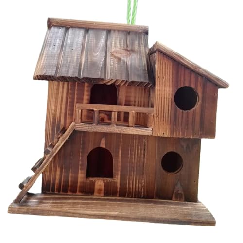 Baoblaze Vogelhaus für draußen, hängendes Vogelhaus, rustikal, kreativ, Miniatur-Vogelhaus, Dekor, kreativer Vogelschutz für den Hinterhof im Freien, S Baoblaze Vogelhaus für draußen, hängendes Vogelhaus, rustikal, kreativ, Miniatur-Vogelhaus, Dekor, kreativer Vogelschutz für den Hinterhof im Freien, S von Baoblaze