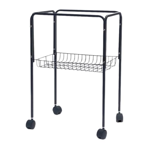 Baoblaze Vogelkäfigständer dekorative Tablett praktisch mit Rad Metall Rahmen Haustier Käfig Stand Vanity Tablett für Häuserbad Wäscherei, Schwarz von Baoblaze