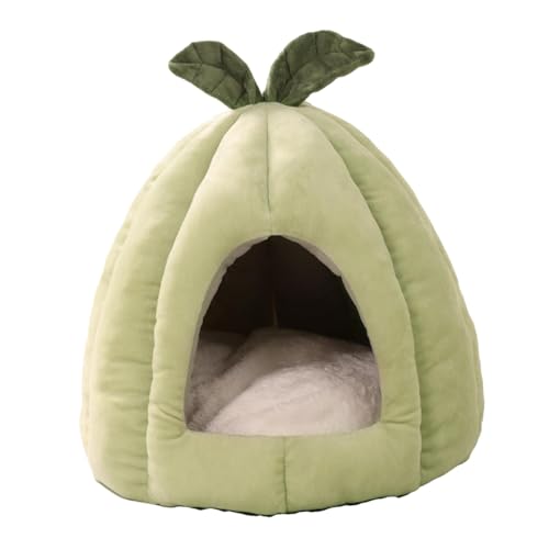 Baoblaze Warmes Hundebett, Katzenzelt, gemütliches Katzenbett für den Innenbereich, Höhlenhaus, halbgeschlossenes Kürbisform-Haustier-Katzennest für Welpen, Baoblaze Warmes Hundebett, Katzenzelt, gemütliches Katzenbett für den Innenbereich, Höhlenhaus, halbgeschlossenes Kürbisform-Haustier-Katzennest für Welpen, von Baoblaze