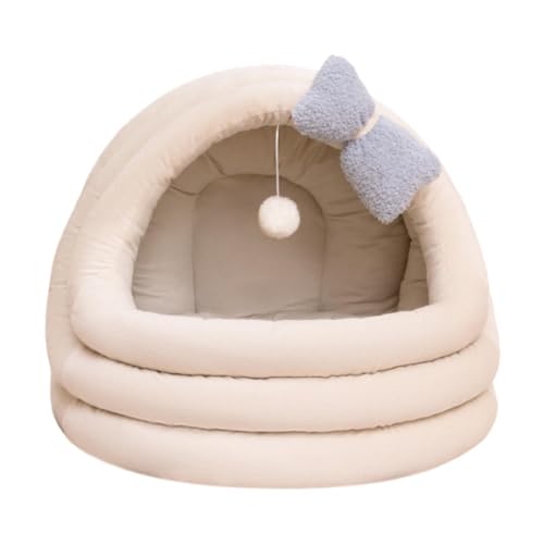 Baoblaze Warmes Katzenbett für den Winter, halbgeschlossenes Katzennest mit Spielball, rutschfestes universelles Schmetterlingsdesign, süße Katzenbetthöhle, M Baoblaze Warmes Katzenbett für den Winter, halbgeschlossenes Katzennest mit Spielball, rutschfestes universelles Schmetterlingsdesign, süße Katzenbetthöhle, M von Baoblaze