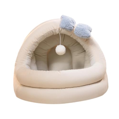 Baoblaze Warmes Katzenbett für den Winter, halbgeschlossenes Katzennest mit Spielball, rutschfestes universelles Schmetterlingsdesign, süße Katzenbetthöhle, S Baoblaze Warmes Katzenbett für den Winter, halbgeschlossenes Katzennest mit Spielball, rutschfestes universelles Schmetterlingsdesign, süße Katzenbetthöhle, S von Baoblaze