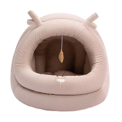 Baoblaze Warmes Winterbett für Katzen, Haustierhaus mit Spielball, rutschfest, universell, bequem, für kleine und mittelgroße Katzen, halbgeschlossenes, S Baoblaze Warmes Winterbett für Katzen, Haustierhaus mit Spielball, rutschfest, universell, bequem, für kleine und mittelgroße Katzen, halbgeschlossenes, S von Baoblaze