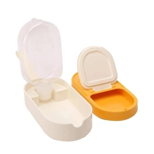 Baoblaze Wasserflasche für Hunde, Wasserspender, auslaufsicher, mit Futterbehälter, Hundewasserbecher für Kätzchen, Katzen, Hunde zum Trinken und Essen im, Gelb Weiss Baoblaze Wasserflasche für Hunde, Wasserspender, auslaufsicher, mit Futterbehälter, Hundewasserbecher für Kätzchen, Katzen, Hunde zum Trinken und Essen im, Gelb Weiss von Baoblaze