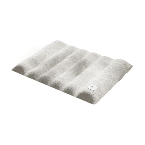 Baoblaze Weiches Haustier-Zwingerbett, Hundebettkissen, spritzwassergeschützte Haustier-Schlafmatratze, Hundekistenmatratze für Hasenwelpen, kleine Haustiere, Hellgrau XXL von Baoblaze