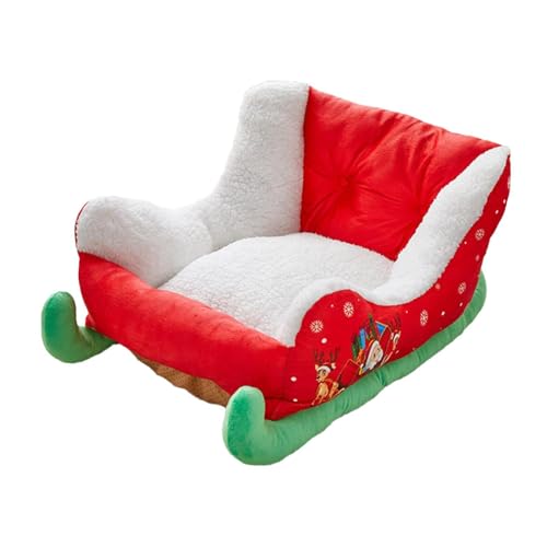 Baoblaze Weihnachts-Hundebett, Hundesofa, Bett, Welpennest, weihnachtliches Hundezwinger-Welpenbett, Haustier-Schlafbett für Katzen, Welpen, kleine und von Baoblaze