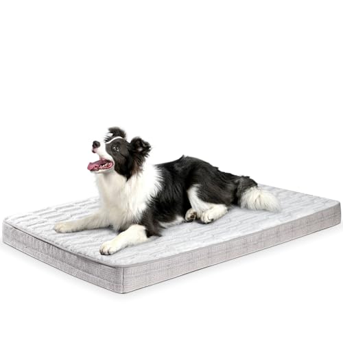 Baodan Extra großes Hundebett waschbar, orthopädische Hundebetten mit abnehmbaren und Wasserdichten Bezügen, Hundematte für Hundebox, 104 x 69 cm Baodan Extra großes Hundebett waschbar, orthopädische Hundebetten mit abnehmbaren und Wasserdichten Bezügen, Hundematte für Hundebox, 104 x 69 cm von Baodan