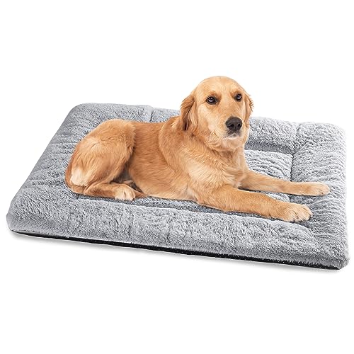 Baodan Hundebett Grosse Hunde, Hundekissen Waschbar Dog Bed - 90x60 cm Superweich Katzenbett mit Rutschfester Unterseite - Grau von Baodan