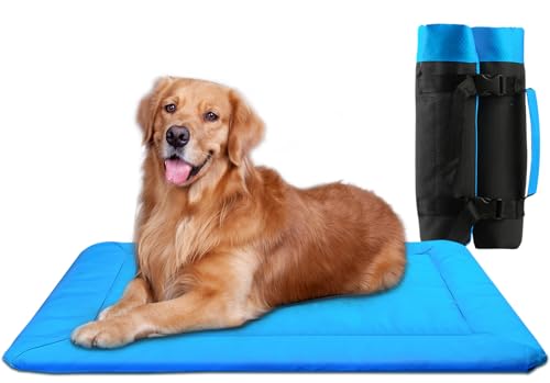 Baodan Outdoor Hundebett, wasserdichte Camping Reise Hundematte, tragbare Camping Hundebett mit Anti-Rutsch Boden, Faltbare Bett Rolle für kleine mittlere Hunde, 90x64 cm Baodan Outdoor Hundebett, wasserdichte Camping Reise Hundematte, tragbare Camping Hundebett mit Anti-Rutsch Boden, Faltbare Bett Rolle für kleine mittlere Hunde, 90x64 cm von Baodan