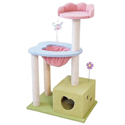 Katzenhaus, 100 cm, Katzenbaum, Katzenkratzbäume, Katzenturm mit Plüschsitzstange/Sprungplattform, Katzen-Aktivitätszentrum für Hauskatzen Katzenhaus, 100 cm, Katzenbaum, Katzenkratzbäume, Katzenturm mit Plüschsitzstange/Sprungplattform, Katzen-Aktivitätszentrum für Hauskatzen von Baodiale