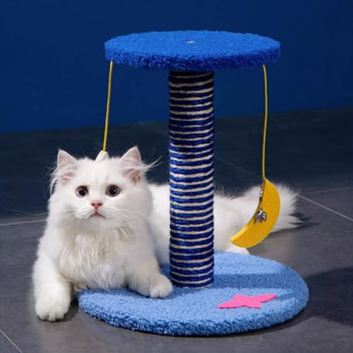 Katzenhaus, 30 cm hoher Katzenkratzbaum mit Mondspielzeug, hängender Glocke, natürlichem Sisalseil für Kätzchen und kleine Katzen Katzenhaus, 30 cm hoher Katzenkratzbaum mit Mondspielzeug, hängender Glocke, natürlichem Sisalseil für Kätzchen und kleine Katzen von Baodiale