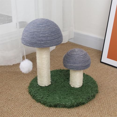 Katzenhaus, 33 cm hoher Katzenkratzbaum, Krallenkratzer mit Sisalseil überzogenem Hanfseil, vertikales Kratzen, Kratzstange im Pilzdesign Katzenhaus, 33 cm hoher Katzenkratzbaum, Krallenkratzer mit Sisalseil überzogenem Hanfseil, vertikales Kratzen, Kratzstange im Pilzdesign von Baodiale