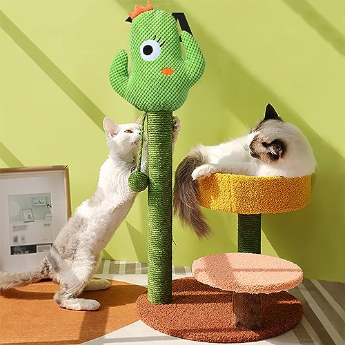 Katzenhaus, Katzenbaum für Hauskatzen, Kätzchen-Wohnung mit Kratzbäumen und Brett, modernes Katzenmöbel, Aktivitätsturm mit Sitzstange, hängender Ball zum Spielen Katzenhaus, Katzenbaum für Hauskatzen, Kätzchen-Wohnung mit Kratzbäumen und Brett, modernes Katzenmöbel, Aktivitätsturm mit Sitzstange, hängender Ball zum Spielen von Baodiale