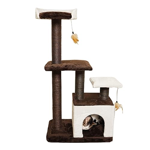 Katzenhaus 114 cm Katzenbaum Katzenturm, Katzenwohnung mit Sisal-Kratzbaum, mehrstufiges Katzenklettergerüst für den Innenbereich, Katzen-Aktivitätsbaum Katzenhaus 114 cm Katzenbaum Katzenturm, Katzenwohnung mit Sisal-Kratzbaum, mehrstufiges Katzenklettergerüst für den Innenbereich, Katzen-Aktivitätsbaum von Baodiale