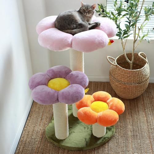 Katzenhaus Katzenbaum, süßer blumenförmiger Katzenturm für Kätzchen mit Katzenkratzbaum, Kleiner Katzenbaum für Hauskatzen, Sitzstange mit Plüschoberteil Katzenhaus Katzenbaum, süßer blumenförmiger Katzenturm für Kätzchen mit Katzenkratzbaum, Kleiner Katzenbaum für Hauskatzen, Sitzstange mit Plüschoberteil von Baodiale