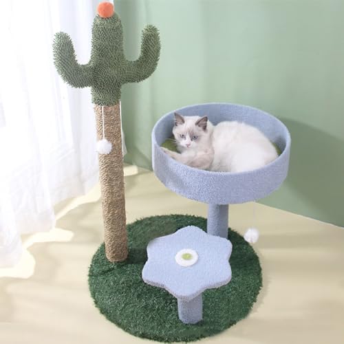 Katzenhaus Katzenbaum 27,5 Zoll Kaktus-Katzenturm mit Sisal-überzogenem Kratzbaum, gemütlichem Nest, Plüsch-Sitzstangen und Flauschigen Bällen für Hauskatzen Katzenhaus Katzenbaum 27,5 Zoll Kaktus-Katzenturm mit Sisal-überzogenem Kratzbaum, gemütlichem Nest, Plüsch-Sitzstangen und Flauschigen Bällen für Hauskatzen von Baodiale