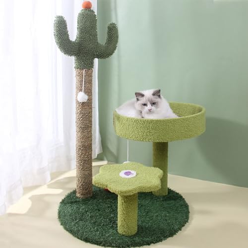 Katzenhaus Katzenbaum 27,5 Zoll Kaktus-Katzenturm mit Sisal-überzogenem Kratzbaum, gemütlichem Nest, Plüsch-Sitzstangen und Flauschigen Bällen für Hauskatzen Katzenhaus Katzenbaum 27,5 Zoll Kaktus-Katzenturm mit Sisal-überzogenem Kratzbaum, gemütlichem Nest, Plüsch-Sitzstangen und Flauschigen Bällen für Hauskatzen von Baodiale