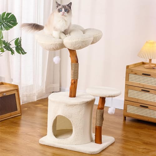 Katzenhaus Katzenbaum Blumen Katzenwohnung mit großem Haus und Sisal umwickeltem Stamm für Hauskatzen Katzenhaus Katzenbaum Blumen Katzenwohnung mit großem Haus und Sisal umwickeltem Stamm für Hauskatzen von Baodiale