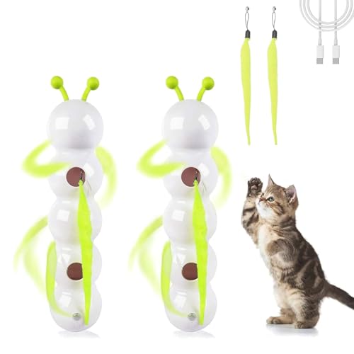 Baomaeyea Caterpillar intelligentes Katzenspielzeug, Whirlie-Katzenspielzeug, interaktives Raupen-Katzenspielzeug für Indoor-Katzen mit Saugnapf, realistische Bewegung, Spaß und fesselnd zum Spielen Baomaeyea Caterpillar intelligentes Katzenspielzeug, Whirlie-Katzenspielzeug, interaktives Raupen-Katzenspielzeug für Indoor-Katzen mit Saugnapf, realistische Bewegung, Spaß und fesselnd zum Spielen von Baomaeyea