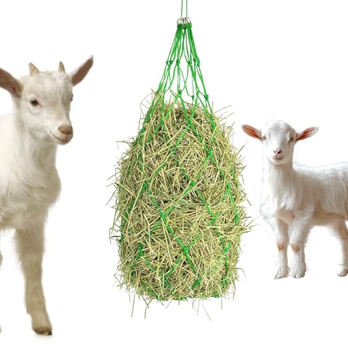 Baoqifong Heunetz - Heuraufe für Nutztiere für Weide und Stall,Aufhängbares Vorratsnetz zur Aufbewahrung und Fütterung Ziegen in Stallboxen von Baoqifong